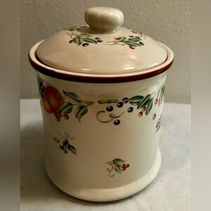 Corelle / Jay Import Company Canister. “Abundance” 7” with lid.